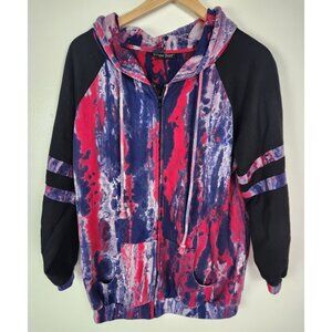 Greater Good Women's Sz. L Tie Dye Full Zip Hooded Sweatshirt